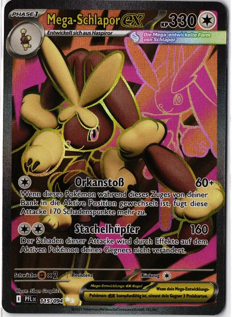 Mega-Schlapor-ex Phantasmal Flames 115/094 Vorderseite